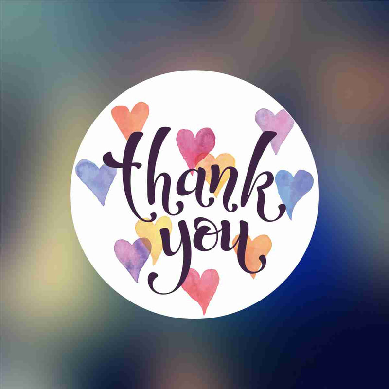 Thank you- Hearts - Sticker