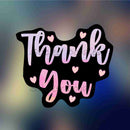 Thank you - Watercolor Black - Sticker