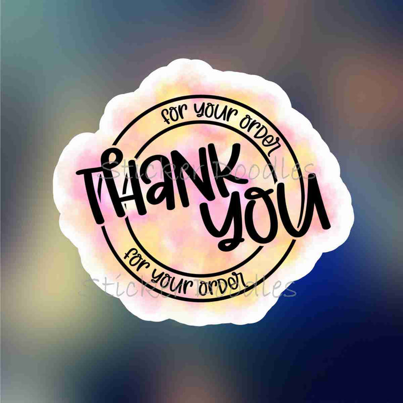 Thank you pink circle - Sticker