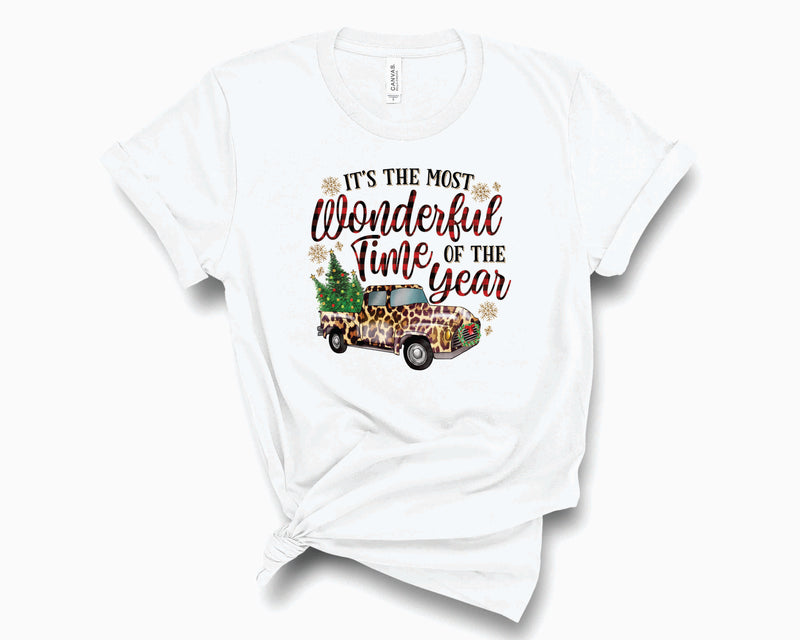 The Most Wonderful Time Leopard Truck- Graphic Tee