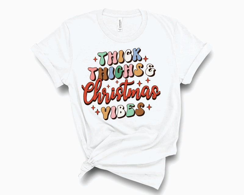 Thick Thighs & Christmas Vibes- Graphic Tee