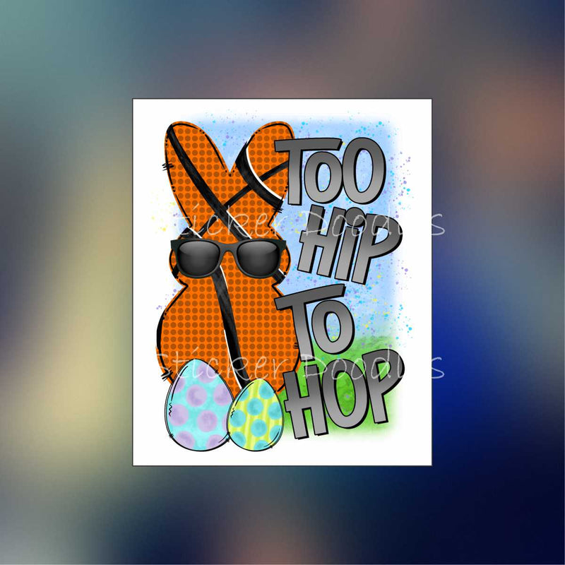 Too Hip to Hop-Basketball - Sticker
