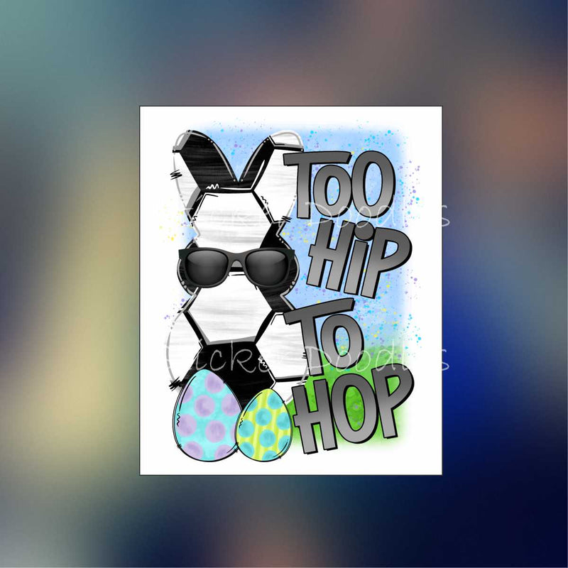 Too Hip to Hop-Soccer - Sticker