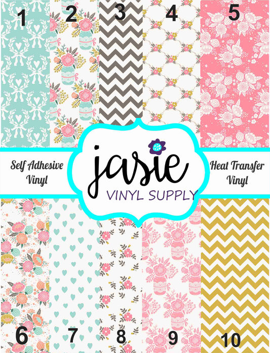 Mason Jar Chic Printed Vinyl