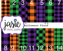 Halloween Plaid Printed Vinyl