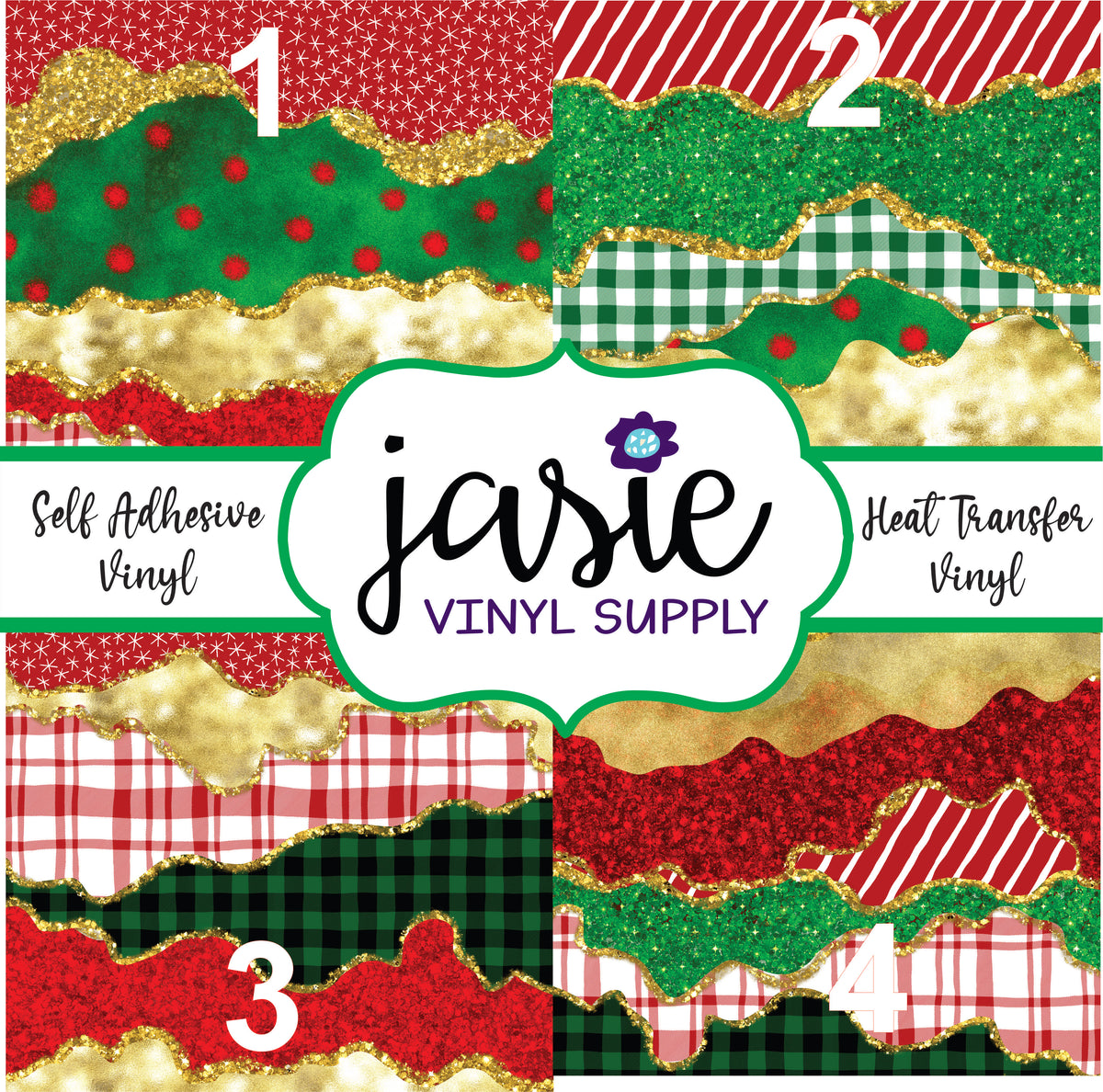 Christmas Texture Printed Vinyl