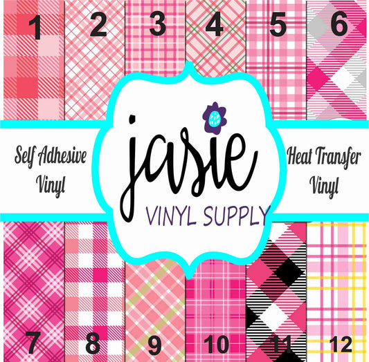 Pink Plaids #2 Printed Vinyl