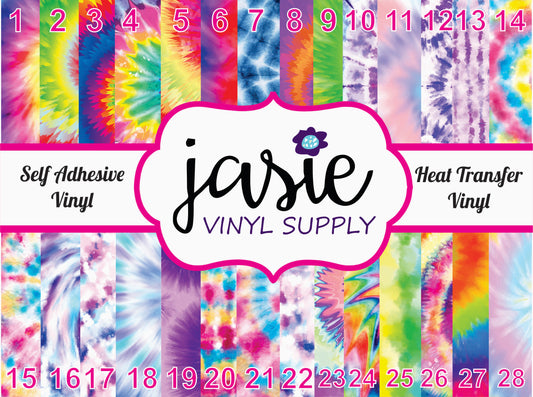 Colorful TieDye Printed Vinyl