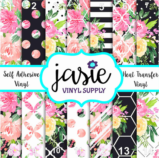 Water Color Floral #2 Printed Vinyl