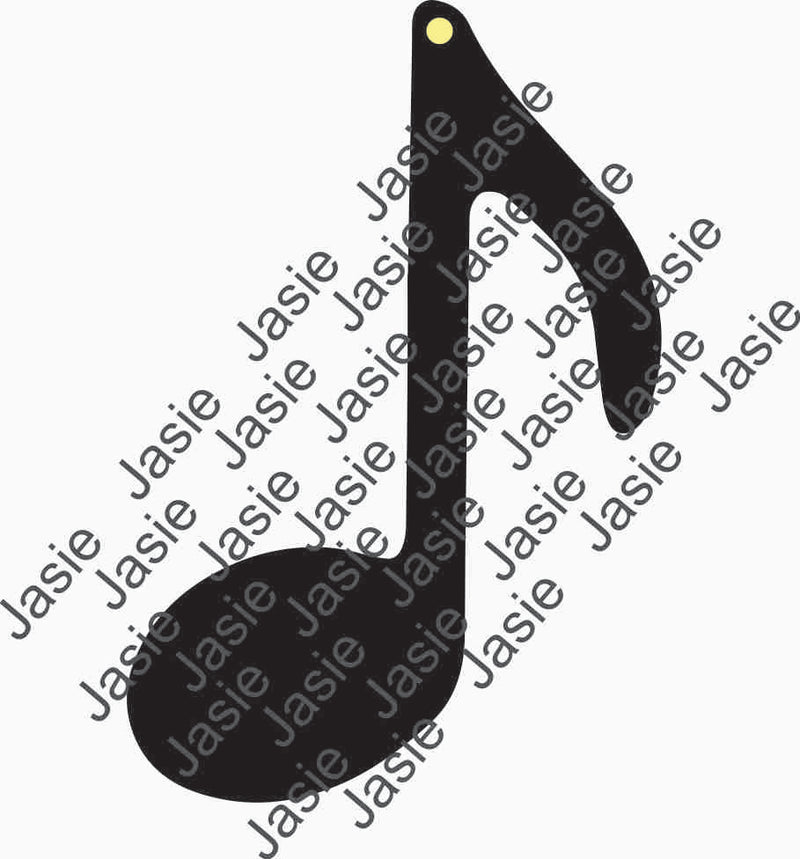 Acrylic - 8th Music note Key chain