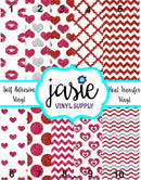 Valentines Glitter Printed Vinyl