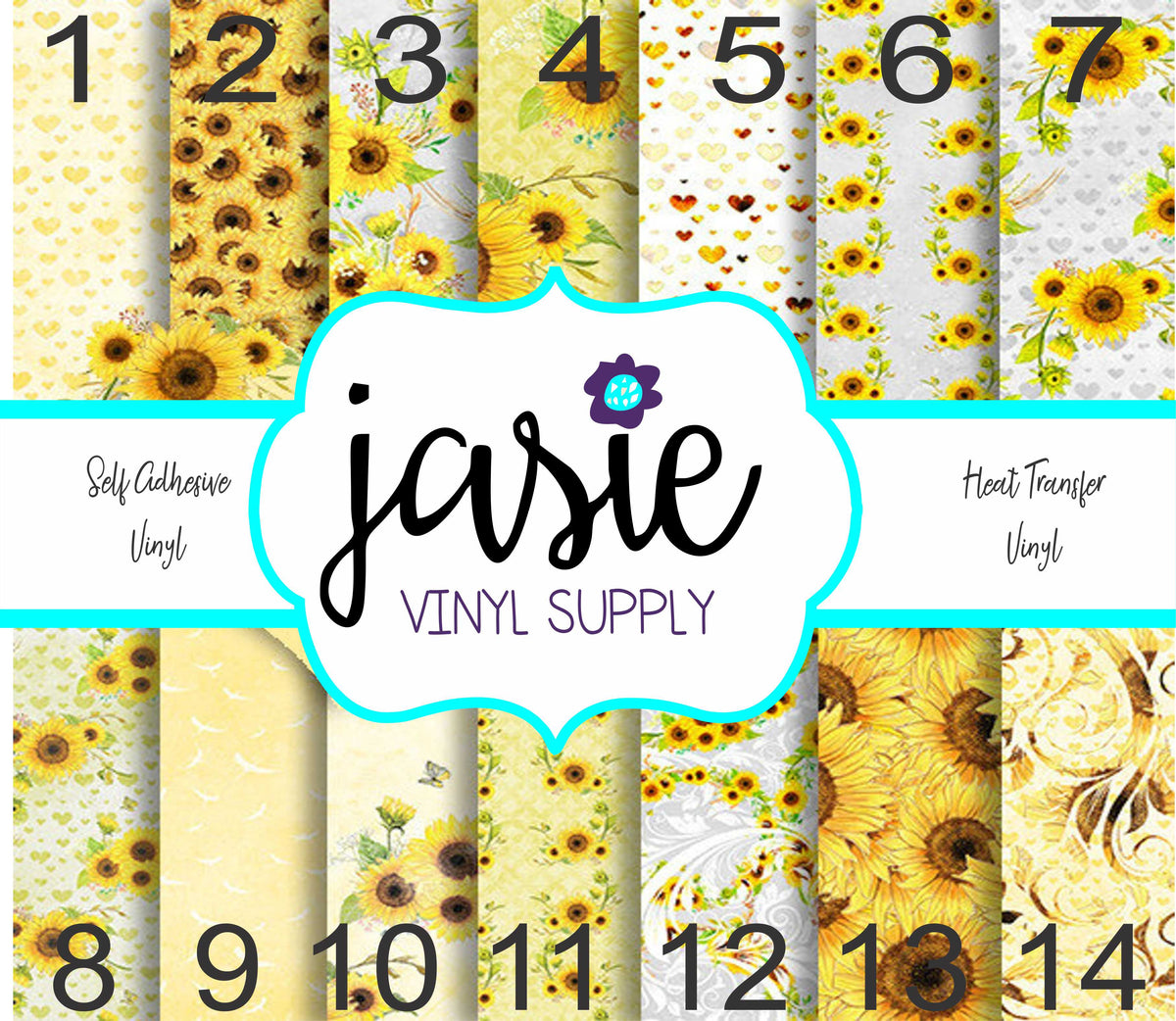 Sunflower Patterned Vinyl