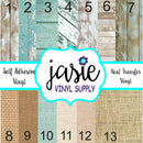 Beach Wood & Burlap Printed Vinyl