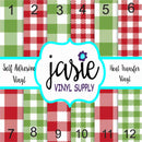 Red, White, & Green Buffalo Plaid Printed Vinyl