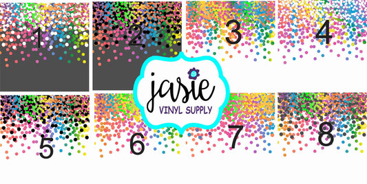 Rainbow Confetti Printed Vinyl