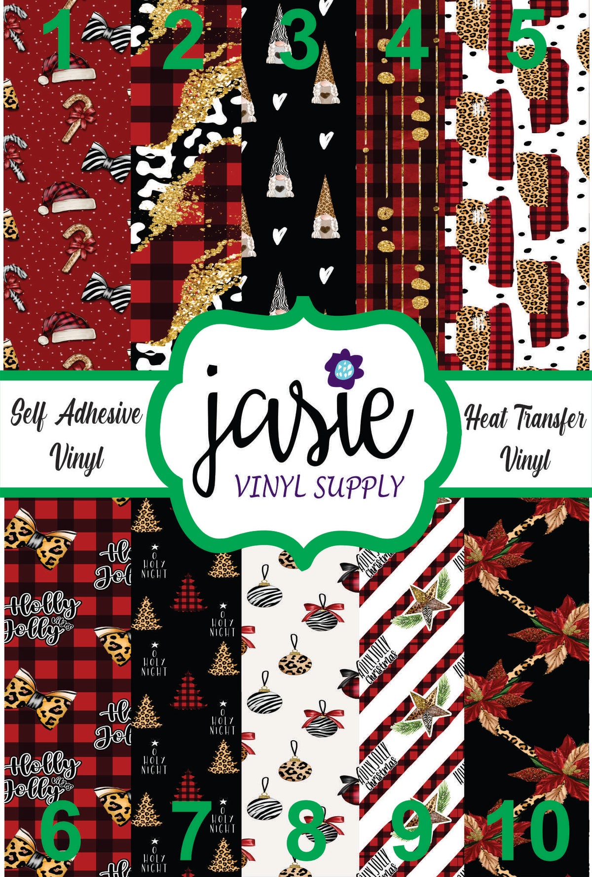 Christmas Buffalo Plaid Printed Vinyl
