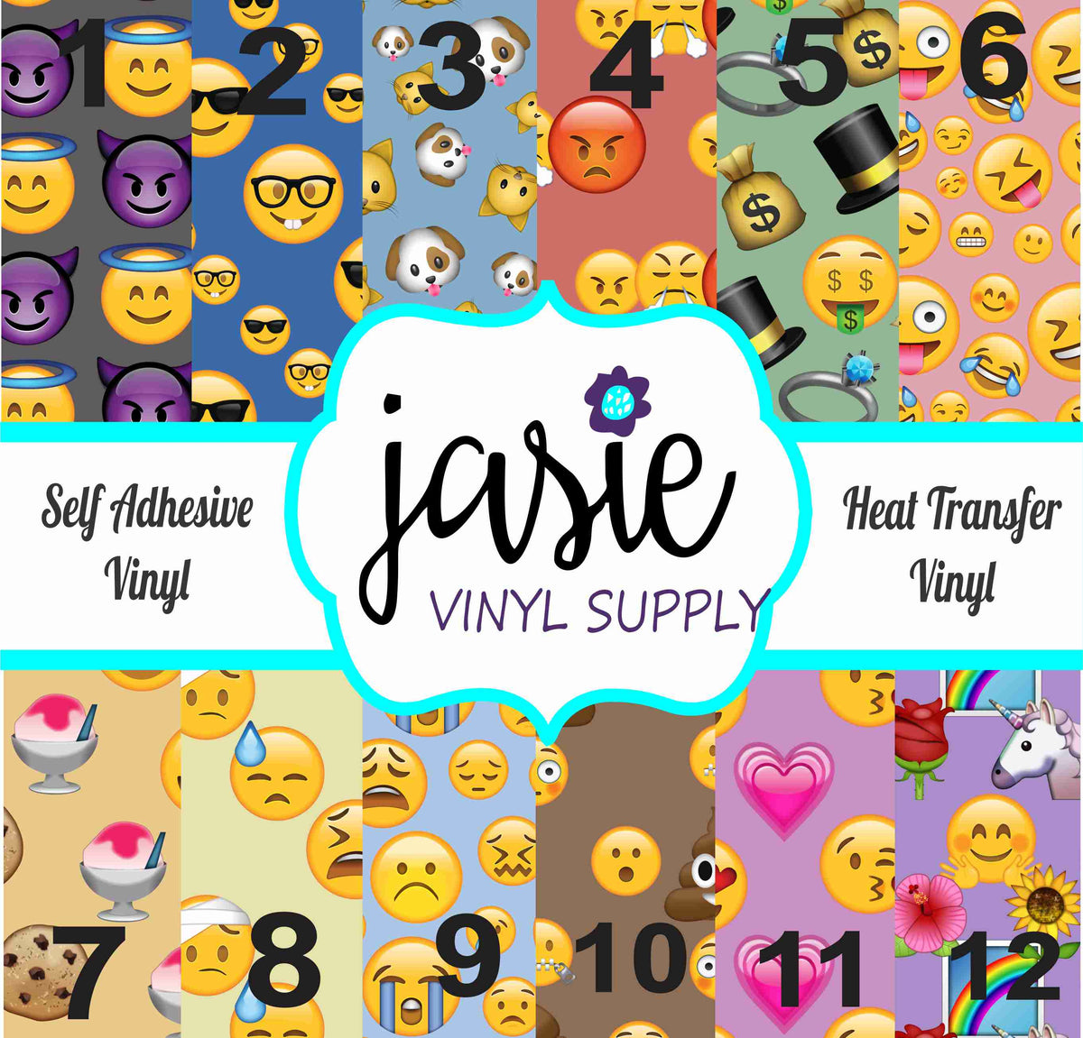 Emoji Remix Printed Vinyl