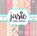 Arrow Pink & Grey Printed Vinyl