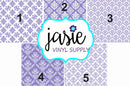 Purple Damask Printed Vinyl