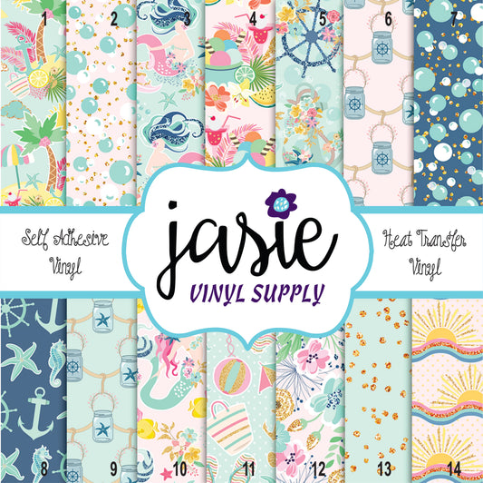 Summer Time Mermaid Printed Vinyl