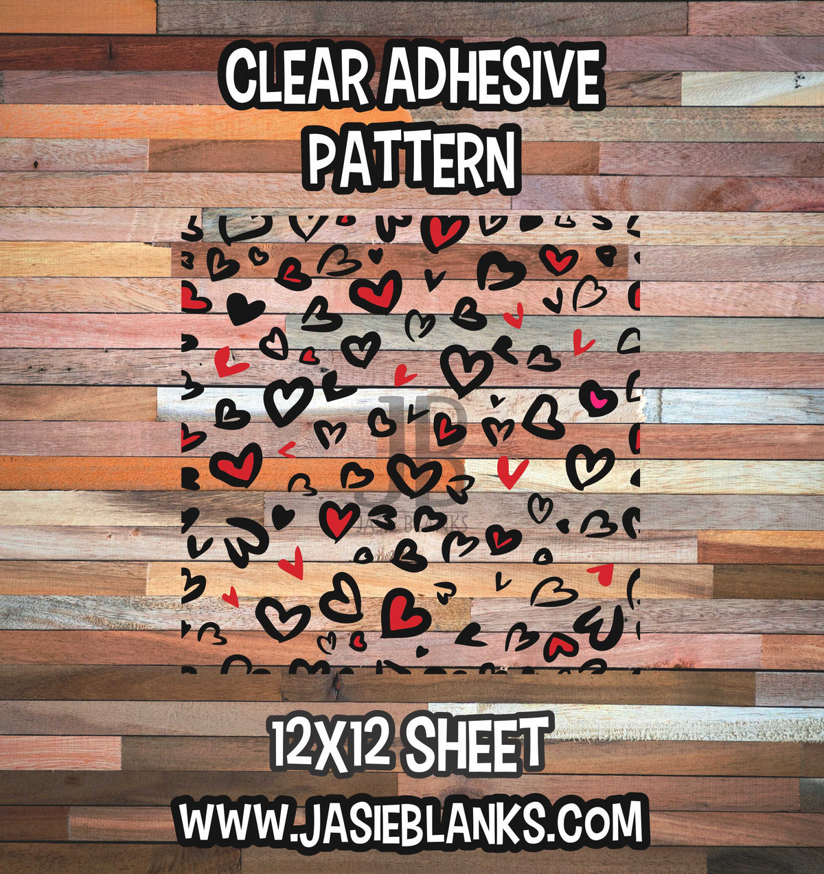 Clear Adhesive - Valentine Leopard #3