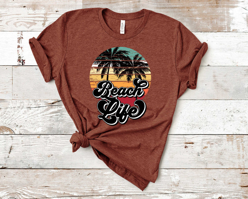 Vintage Beach Life  Palms -  Transfer