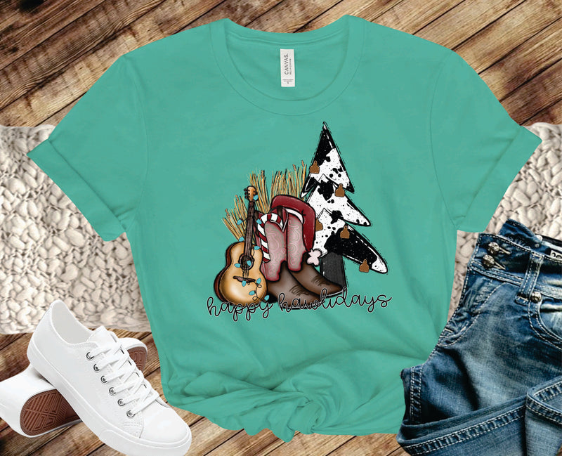 Western Happy Holidays- Graphic Tee
