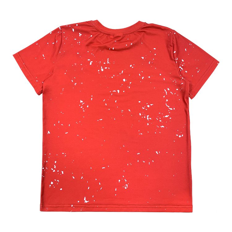 Polyester Bleach T-Shirt - Red