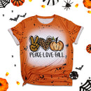 Polyester Bleach T-Shirt - Orange  Splatter