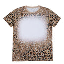 Polyester Bleach T-Shirt - Gold Glitter Leopard