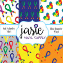 Autism Ribbon-Heart Printed Vinyl
