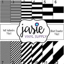Black and White Stripe Printed Vinyl