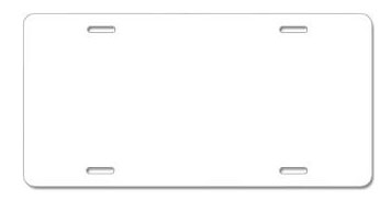 White Licenses Plate
