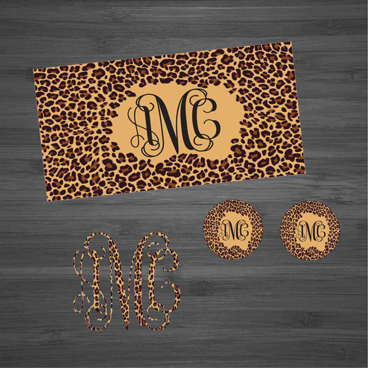 Small Cheetah Print  Car Kit