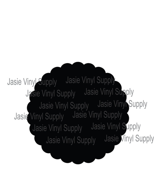 Acrylic- Scalloped Circle Keychain