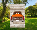 Fall Truck Garden Flag - Happy Fall Y'all