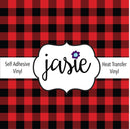 Buffalo Plaid Printed Vinyl - Red/Black