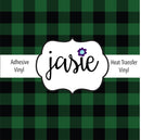 Buffalo Plaid Printed Vinyl - Green/Black