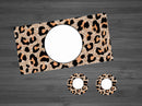 Glitter and Orange Leopard Car Kit