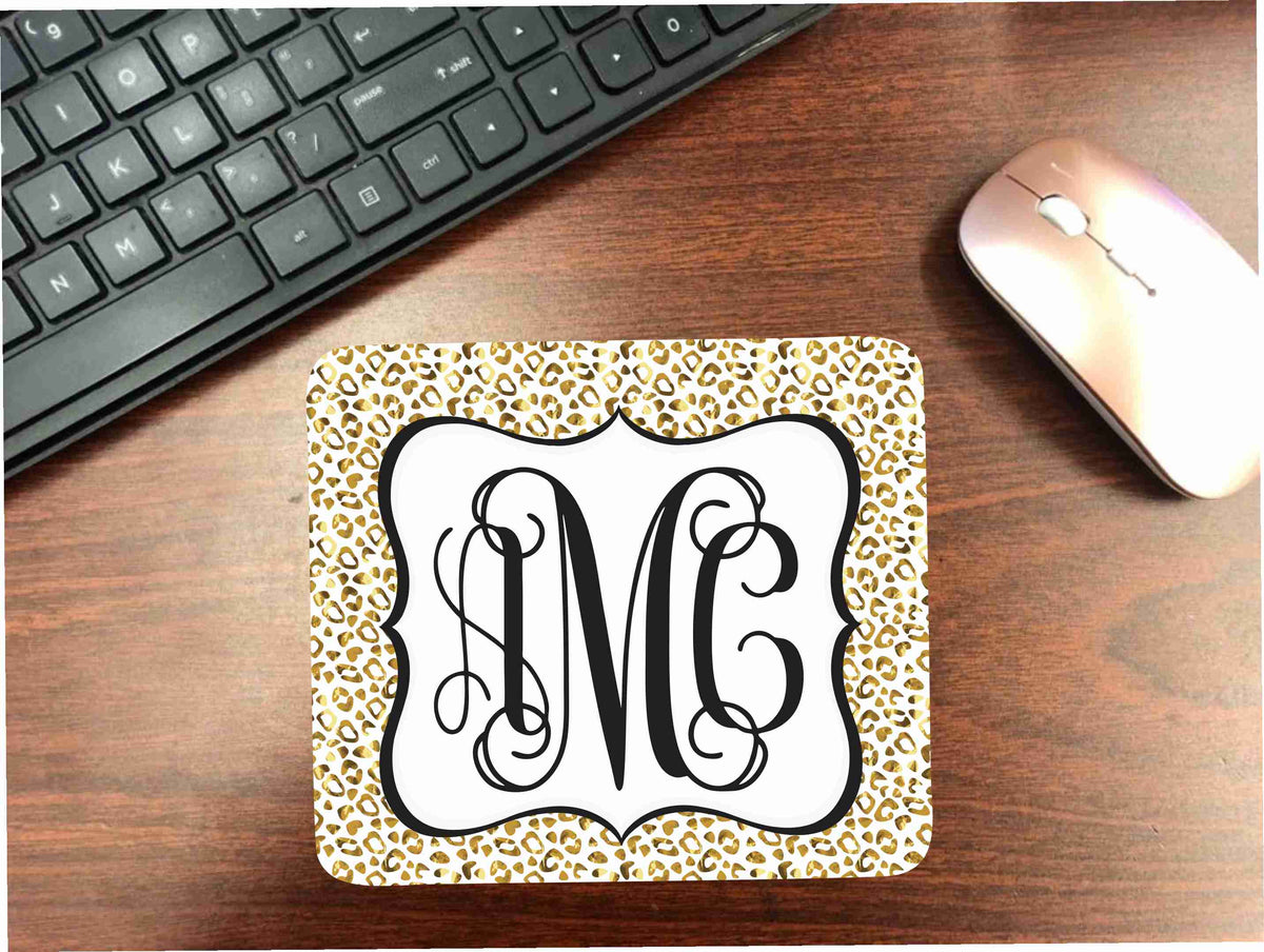 Gold Leopard Mouse Pad
