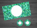 Green and Blue Mosaic Print  Car Kit