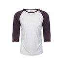 Unisex Raglan - Heather White/Purple