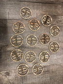 Circle LAST NAME Christmas Ornaments-