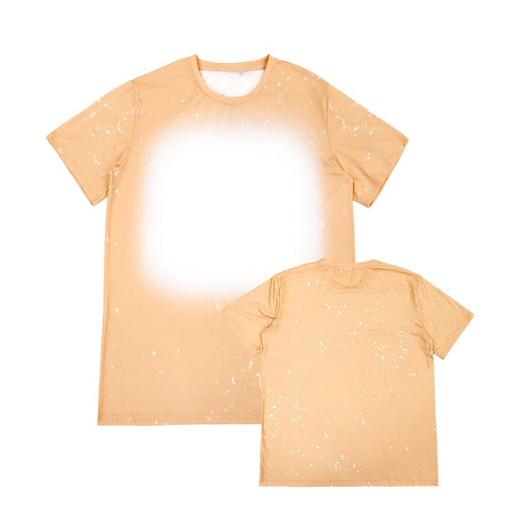 Polyester Bleach T-Shirt - Peach