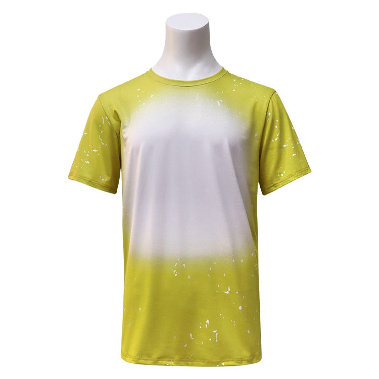 Polyester Bleach T-Shirt - Yellow