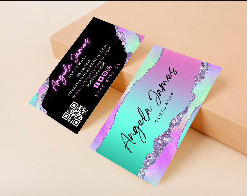 Holographic Sparkle Business Card