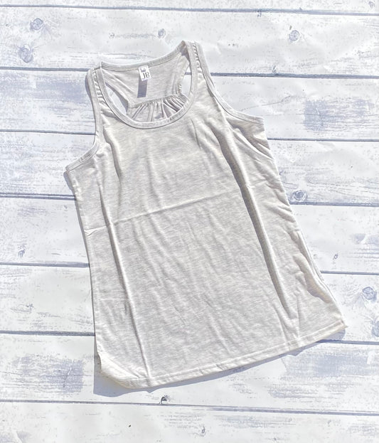 Polyester Flowy Tank - Grey