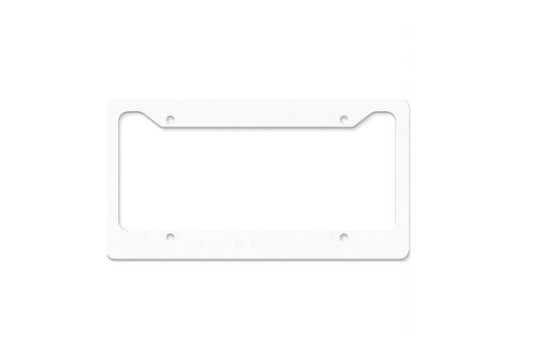 White  License Plate FRAME
