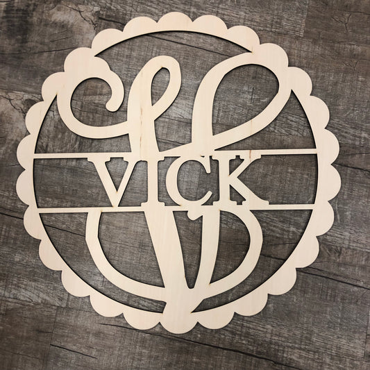 Scalloped Circle - Wood Design