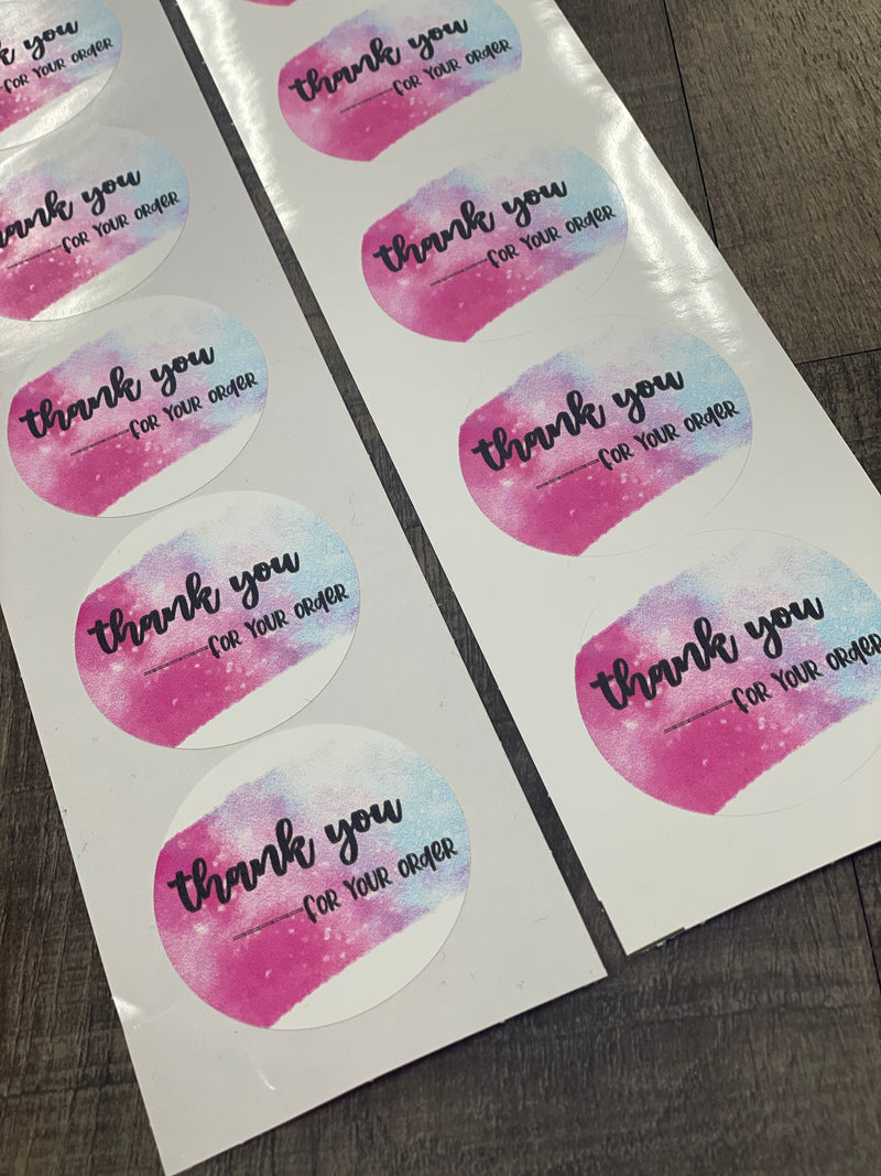 Thank you stickers - Watercolor 2
